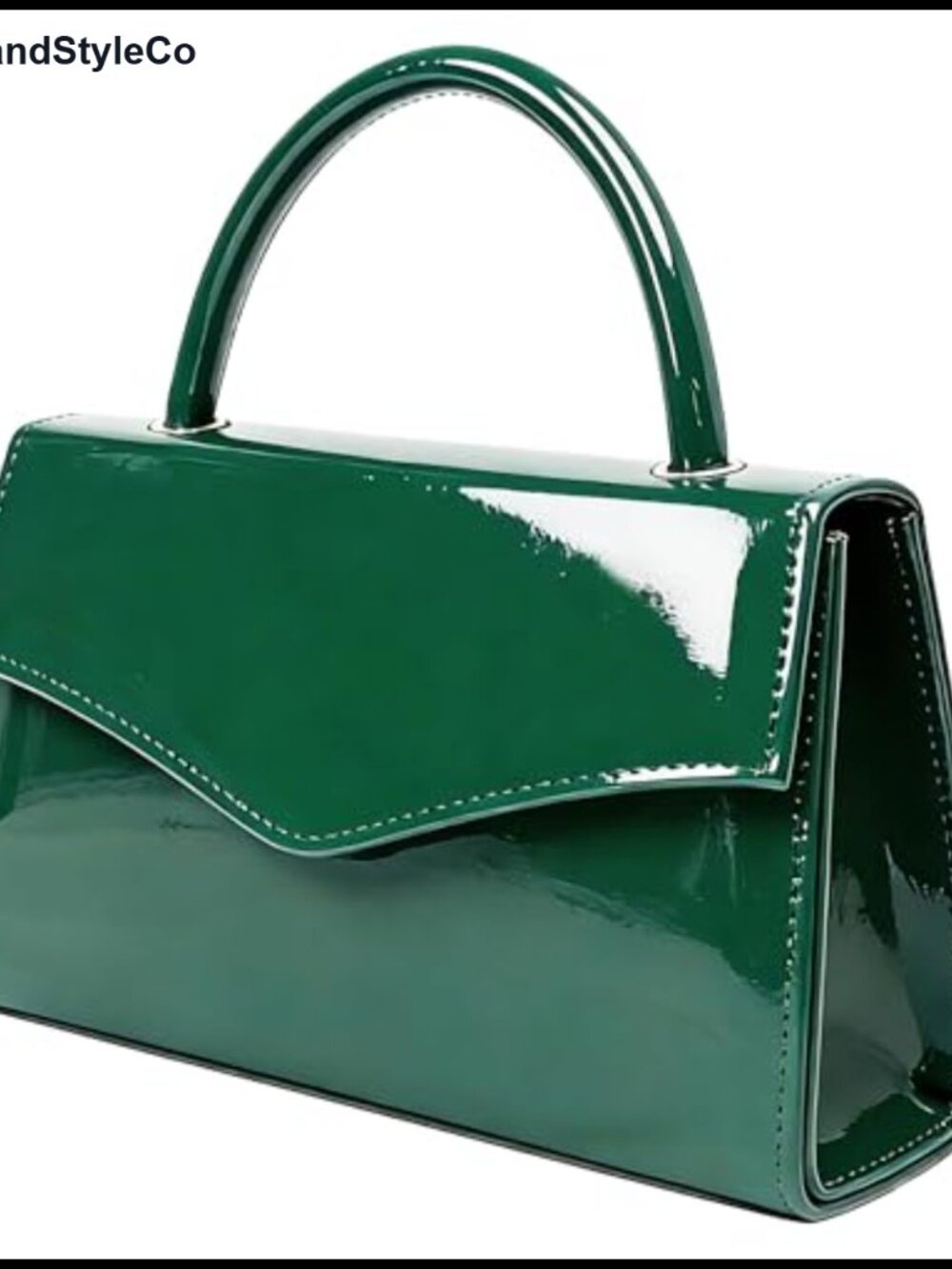 Patent Leather Evening Clutch Purse with Removable Chain Strap Formal Bridal